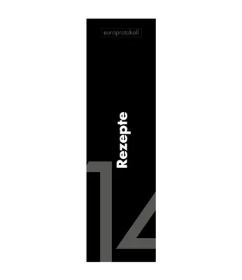 Produktbild von europrotokoll Rückenschild 'Rezepte' für DIN A4 Ordner, beschriftetes Einsteckschild im Format 53 x 186 mm, passend für 8 cm Ordner