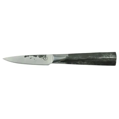 Produktbild von Intense Schälmesser, handgeschmiedet, japanischer 440C Stahl, 8,5 cm Klinge, 2 mm stark, 58 HRC
