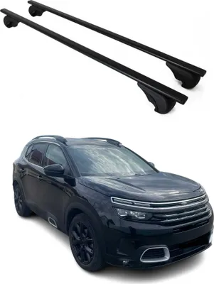 Produktbild von Dachträger Grundtäger für Citroen C5 Aircross 2018-2025 75kg Metall Schwarz 2x