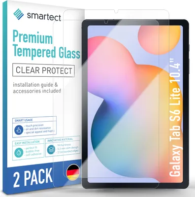 Produktbild von 2x Schutzglas Panzerfolie Klar für Galaxy Tab S6 Lite 10.4" Displayschutz Glas