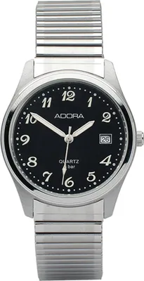 Produktbild von Adora Armbanduhr Herren Ø 35mm Analog Edelstahl Zugband silbern Datum