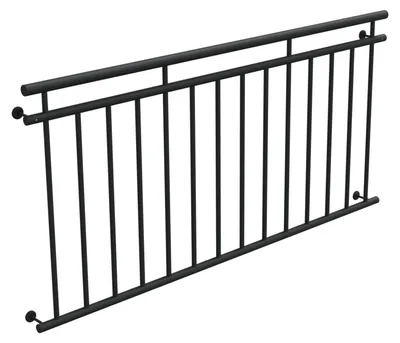 Produktbild von HAGO24 Französischer Balkon Fenstergitter Geländer Stahl Stabgeländer Anthrazit 184x90cm Julietbalustrade Scheinbalkon Vorstellbalkon Brüstungsgitter Austrittsbalkon