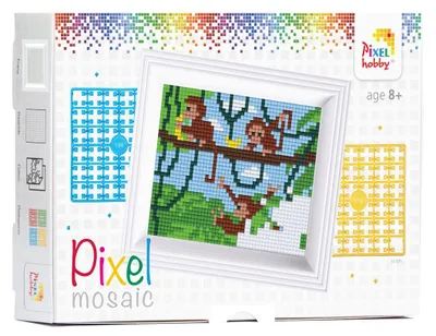 Produktbild von PRACHT Pixel Mosaik Affen Geschenkverpackung