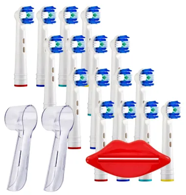 Obrázek produktu pro Náhradní hlavice k elektrickým zubním kartáčkům Oral-B, sada 16 ks + kryty a vytlačovač