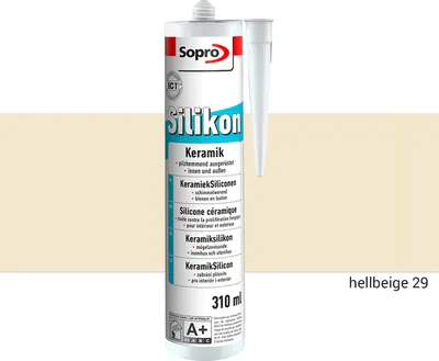 Produktbild von Sopro Silikon Keramik Fugen Fliesen 310ml Abdichtung Farbe hellbeige 1 Stück