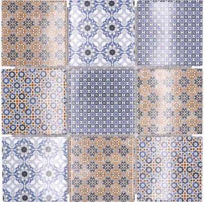 Produktbild von Keramikmosaik Retro blau 30x30 cm Mosaikfliese
