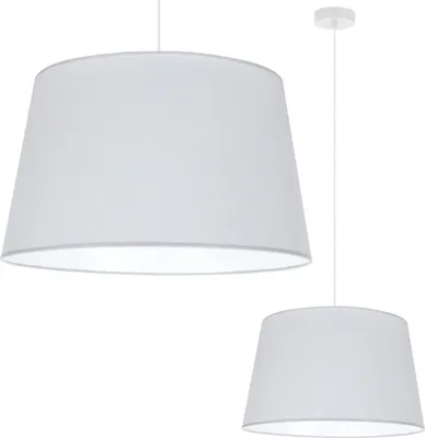 Productafbeelding van GAJA CONE hanglamp, wit, met plat, lichtgrijs lampscherm, 44 cm