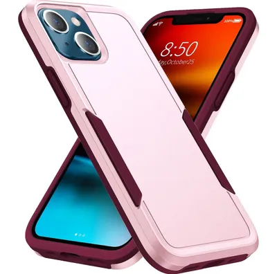 Produktbild von Mobigear Heavy Armor iPhone 14 Hülle Hardcase Backcover Stoßfest - Pink / Lila