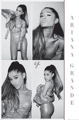 Produktbild von Ariana Grande - Poster "Black & White", Maxi PM8340 (91,5 cm x 61 cm) (Schwarz/Weiß)