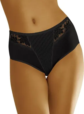 Produktbild von Wolbar Damen Maxi Taillenslip Mit Spitze WB47 , Schwarz, L
