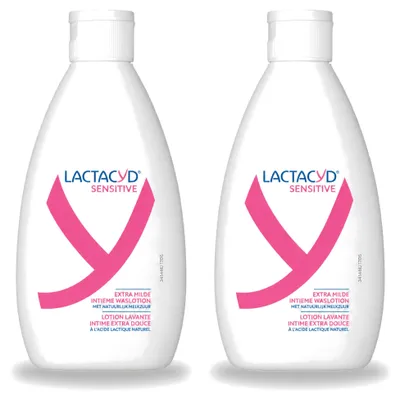 Obrázok produktu pre 2 x Intímny čistiaci gél Lactacyd Sensitive - Extra jemný - 300 ml - Výhodný balík - 2 kusy
