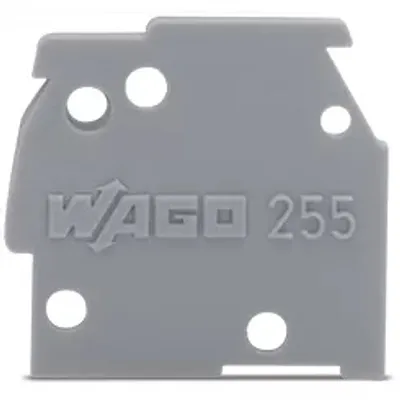 Produktbild von WAGO Abschlussplatte;anrastbar;1 mm dick;grau 255-100