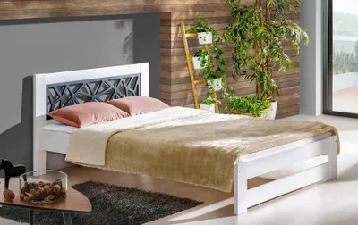 Obrázok produktu pre Masívna jednolôžková posteľ 120x200 HENDERSON - biela borovica