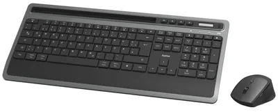 Zdjęcie produktu dla Hama KMW-600 Plus, Pełnowymiarowy (100%), Bezprzewodowy, RF Wireless + Bluetooth, QWERTZ, Antracyt, Czarny, Dołączona myszka