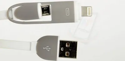 Zdjęcie produktu dla Kabel USB typu 2 w 1 – niebieski