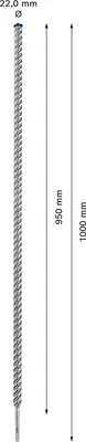 Zdjęcie produktu dla Bosch Professional, wiertło udarowe SDS-plus-7X (do betonu zbrojonego, średnica 22,00 x 1)