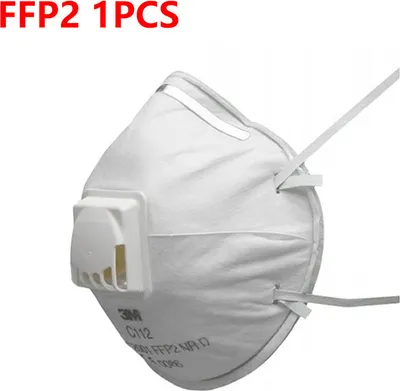 Produktbild von 3M FFP2 Atemschutzmaske C112  Feinstaubmaske Mundschutz mit Ventil Staubmaske , 1 Maske