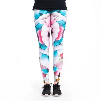 Produktbild von cosey - bedruckte bunte Leggins (Einheitsgröße) - Design Pillen