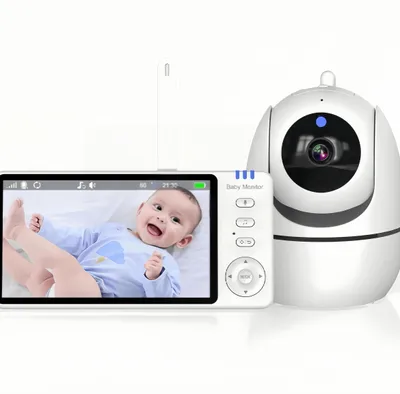 Produktbild von Video-Babyphone / Babymonitor - Mit Kamera - 12,7 cm HD-Display - Gegensprechfunktion - Nachtsicht - Temperaturalarm - Kabellos