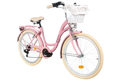 Produktbild von Damenfahrrad Davi Emma 26", 7 Gänge, 155-180 cm, Rosa/Creme