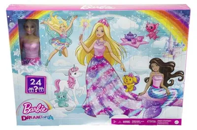 Image de Calendrier de l'avent barbie dreamtopia poupee + animaux + tenues + accessoires - mattel - hgm66