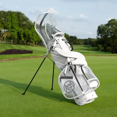 Produktbild von Golf Stand Bag , Golftasche, Golfbag,Transparente GolfTasche ,Profi-Reisebag,Ständerbag mit Gurt Weiß 37*35*127cm /QB131/