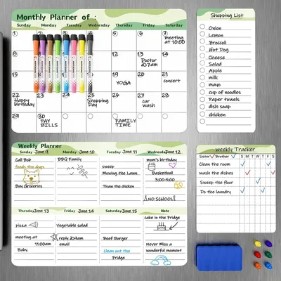 Immagine prodotto di Elzusha - Calendario magnetico mensile e settimanale per frigorifero