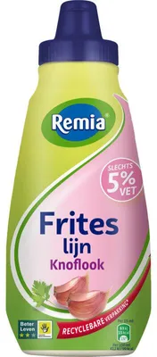 Produktbild von Remia Friteslijn Knoflook Sauce 350g – Cremige Knoblauch-Sauce zum Dippen