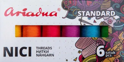 Zdjęcie produktu dla Ariadna Wątek do szycia Set of Threads Talia 6 x 200 m Standard Summer