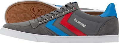 Produktbild von Hummel Slimmer Stadil Low Indoor Sneaker Schuhe grau/rot/blau 063512-0528, Schuhgröße:42 EU