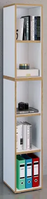 Produktbild von VCM Holzregal stehend | platzsparender Aktenschrank | Maße ca. B. 30 x H. 183 x T. 33 cm | Elegantes Regal | Büroregal – Salia 5fach B. 30 cm