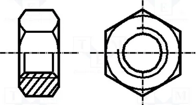 Produktbild von 10x BN: 599 5,5mm M3 Sechskant Aluminium 0,5 DIN: 934 1229516 n