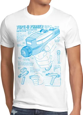 Produktbild von style3 Phaser 2265 Blaupause T-Shirt Herren NCC-1701 star