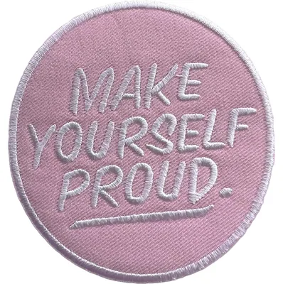Geborduurde Patch, rosa, 7,3 cm, zum Aufbügeln oder Aufnähen