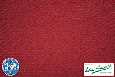 Produktbild von SIMONIS Billard Cloth - Pool Tuch 860/165cm ROT/lfd. Dezimeter
