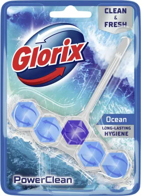 Produktbild von Glorix - Toilettenblock - Power Clean Ocean - Frischer Duft - 1 Block - 1 Stück