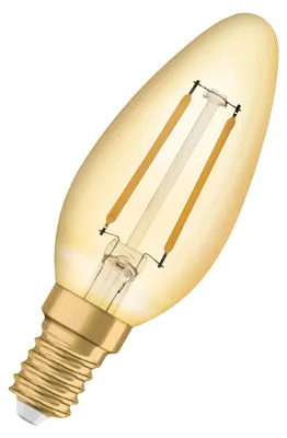 Obrázek produktu pro Žárovky OSRAM LED, Vintage Edition, náhradní 22 W, E14, tvar B, 2400 Kelvinů, teplé komfortní světlo, čiré sklo, jednotlivé balení
