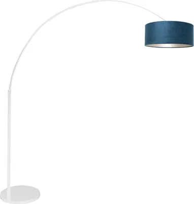 Produktbild von Steinhauer Stehleuchte Sparkled Light 1-flammig Mattes weiß / blauer Schirm 42x151-191cm