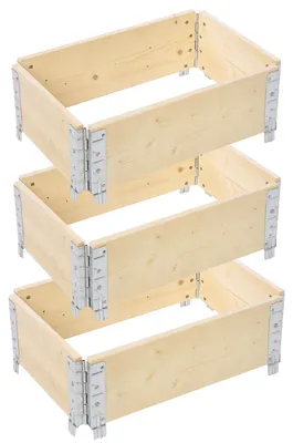 Image de Garronda 3 pièces rehausse en bois pour palette caisse de rangement en bois plateaux caisse en bois Natural 60/40