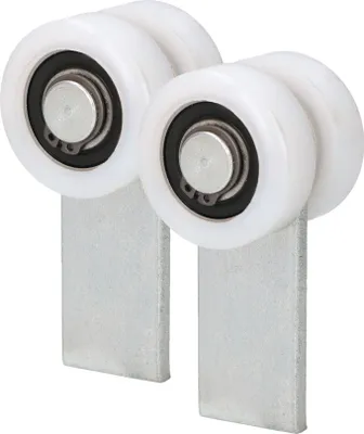 Produktbild von KOTARBAU® 2er Set Laufrollen für Schiebetore mit 2 Polyamidrädern ⌀ 43 mm