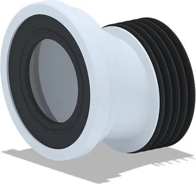Produktbild von WC Manschette Außermittig 130mm Abfluss Anschluss Verbindung Toilette versetzt