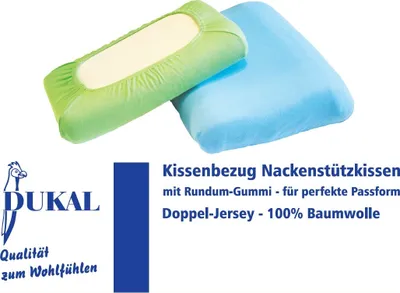 Produktbild von Bezug Nackenstützkissen : Farbe - Perlweiss, Größe - 30-35x60 cm