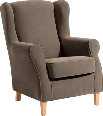 Produktbild von Max Winzer Ohrenbackensessel Lorris - Velourstoff sahara - Maße: 77 x 86 x 103 cm