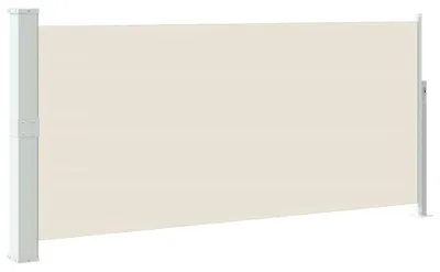 Image de vidaXL Marquise latérale extensible 140x300 cm Crème