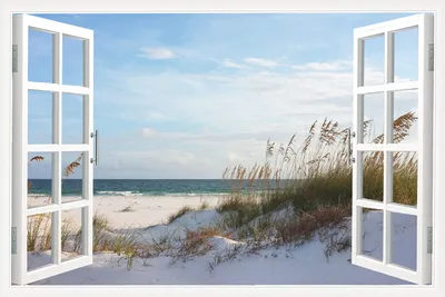 Strand Canvas Wandbild 3D-Effekt, 91x61 cm, Modern