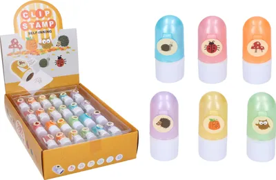 Zdjęcie produktu dla Samodrukujący się stempel z klipsem, Mix
