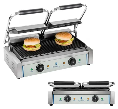 Produktbild von Doppelkontaktgrill, beidseitig, gerillt