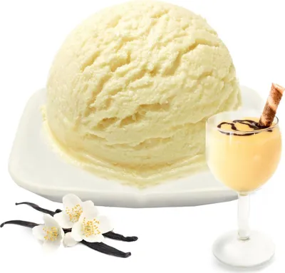Produktbild von Vanille Eierlikör Low Carb Eis Pulver Vegan Zucker-, laktosefrei 1 kg