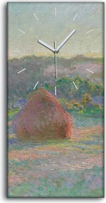 Produktbild von Leinwand Uhr Küche Wohnzimmer Bild Geräuschlos 30x60 Malen von Heuhaufen - weiße Hände