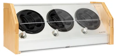 Produktbild von Klarstein Garonne 6 Uhrenbeweger für Automatikuhren - Uhrendreher mit 3 Drehtellern für 6 Uhren, Watch Winder mit 3 Drehgeschwindigkeiten, 4 Ratationsmodi, Bambusgehäuse